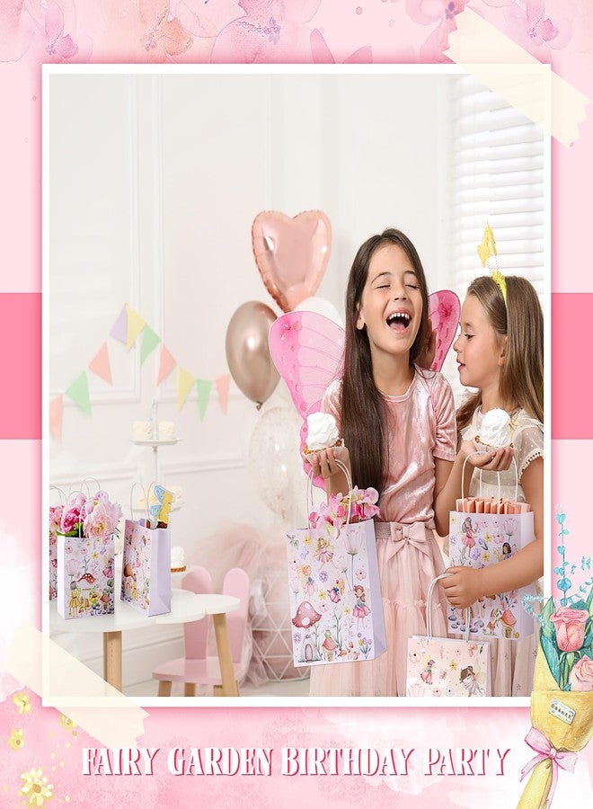 Dinifee 12 Pcs Fairy First Birthday Party Favor Bags with Handles Floral Goodie Paper Bags Floral Candy Treat Boxes Butterfly Fairy Theme Gift Boxes for Girl First Birthday Party Decoration - Image 4